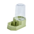 thumbnail image 2 of Dispensador de agua y comedero por gravedad de 3,6 l para perros pequeños, medianos, gatos, conejos, estación de alimentación, suministros de viaje verde, 2 of 8