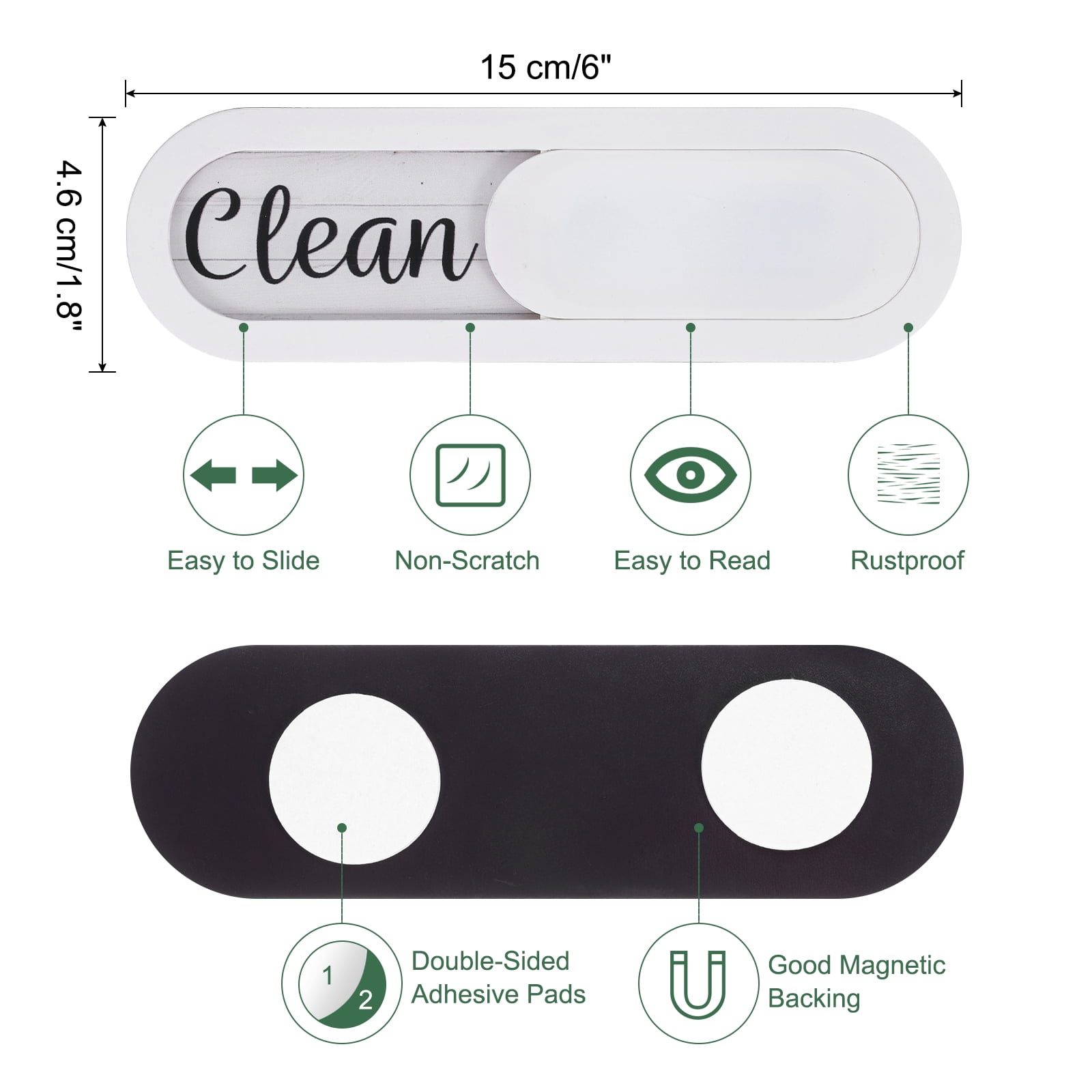 Unique Bargains Dishwasher Magnet Clean Dirty Sign Oval Kitchen Home Decor White