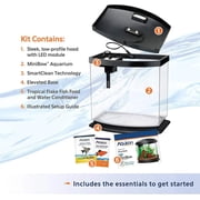 Aqueon LED MiniBow 2.5 SmartClean Aquarium Kit White