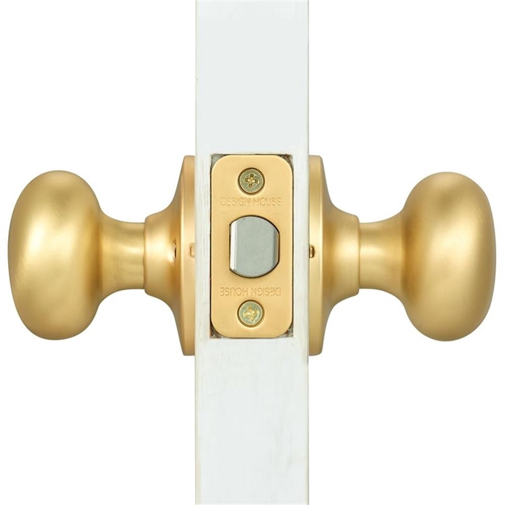 Design House 726943 Cambridge Passage Hall and Closet Door Knob Satin Gold