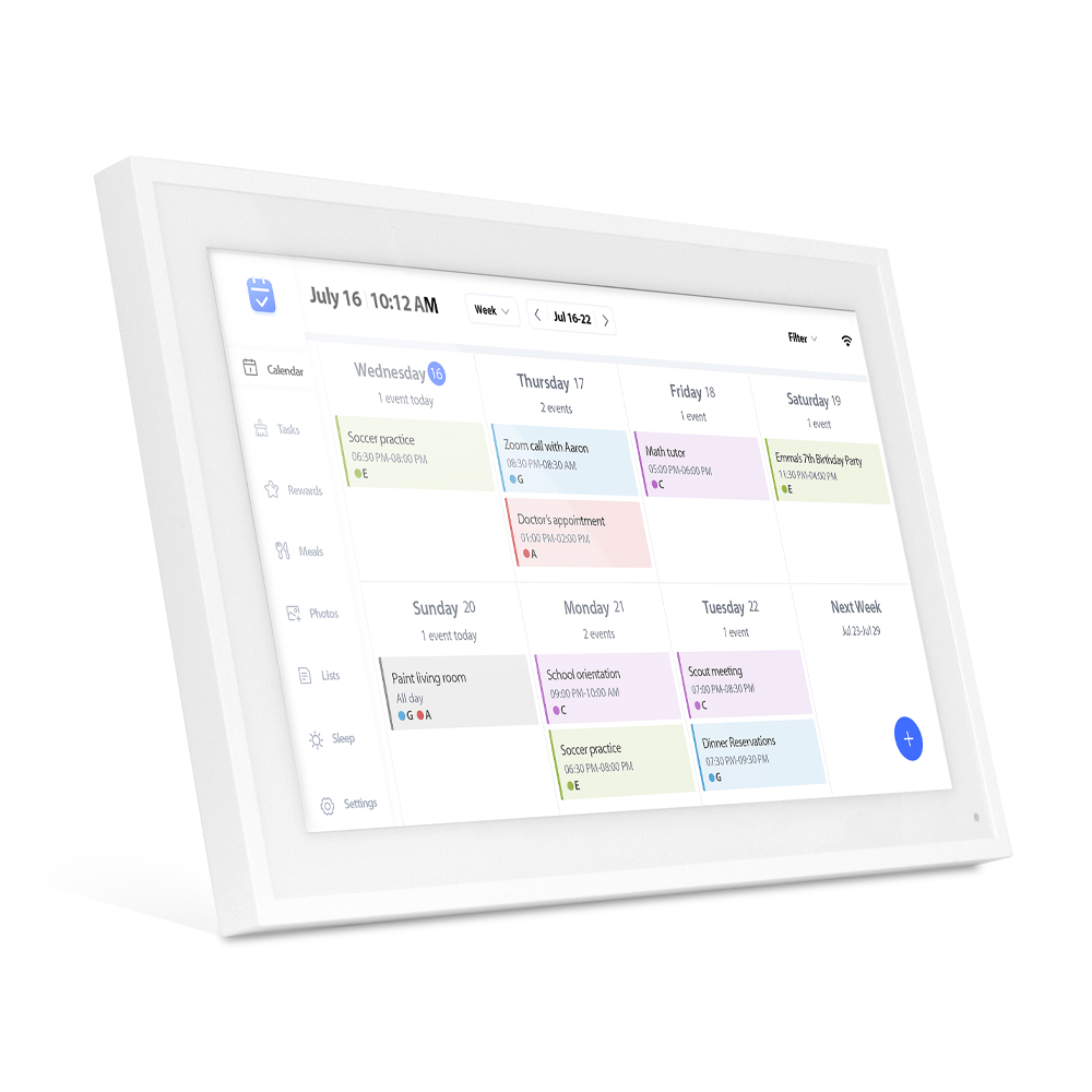 Aluratek AWFC15F - 15.6” Smart WiFi Digital Calendar & Photo Frame with 32GB Built-in Memory