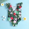 thumbnail image 4 of Gubotare Toddler Girl Bathing Suit Kids Girls Print Swimsuit Bathing Suit One Piece Beach Swimwear 12 18 Months (Green,12-18 Months), 4 of 6