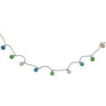 thumbnail image 4 of Northlight Jute Wrapped Globe Indoor Outdoor Patio Light Set - Blue and Green - 6' Green Wire - 10ct, 4 of 5
