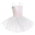 thumbnail image 2 of IBTOM CASTLE Toddler Kids Girls Sequins Camisole Ballet Dance Dress Glitter Stars Tutu Skirted Leotard Ballerina Gymnastics Dancewear for Child, 2 of 8
