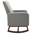 thumbnail image 5 of HOMCOM Accent Lounge Rocking Chair with Solid Curved Wood Base, Grey, 5 of 9