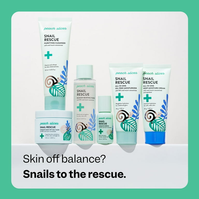 Peach Slices Snail Rescue Intensive Wash-Off Jelly Mask with Snail