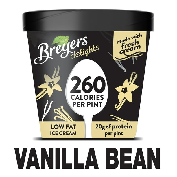 Breyers Delights Vanilla Bean Low Fat Ice Cream 16 Oz Walmart Com Walmart Com