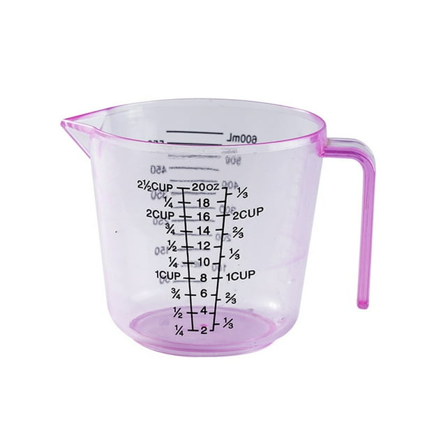 Grandest Birch Clear Scale Measuring Cup with Handle Plastic Graduated