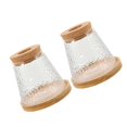 thumbnail image 2 of Glass Plant Jar with Wood Lid for Hydroponic Plants propagation 2pcs Clear Vase Small Size Home, 2 of 5