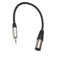 thumbnail image 1 of Worallymy 0,3 m XLR 3 pines macho a 3,5 mm estéreo enchufe blindado micrófono Mic Cable Jack 3,5 macho a hembra Worallymy JD735805475, 1 of 7