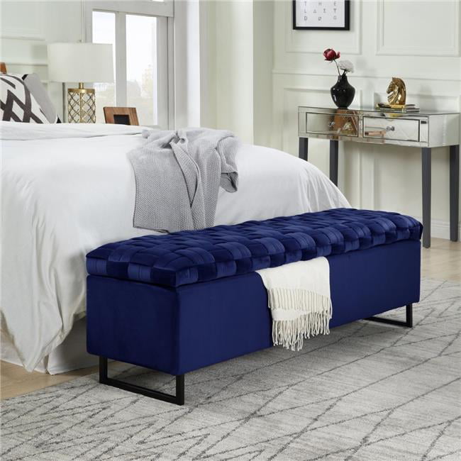 Danielle Storage Bench, Bed Storage Bench Blue