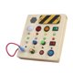 thumbnail image 3 of Tablero ocupado de madera, juguete Montessori con interruptor de palanca, aprendizaje sensorial, tablero de interruptor LED educativo, juguete de, 3 of 9