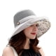 thumbnail image 5 of Sombrero de sol Qarigey para mujer con hebilla Gorra de pescador ala ancha malla Protector solar Rojo, 5 of 6