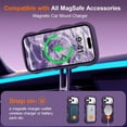 thumbnail image 2 of Funda magnética para iPhone 17 Pro Max, compatible con MagSafe, diseño de marco ondulado transparente 2025, funda protectora de borde suave, bonita, transparente, mate, a prueba de golpes, 2 of 6