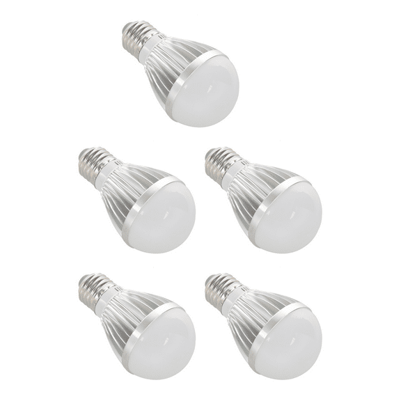 5X E27 5w 12v High-Power White Light Bulb