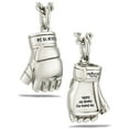 thumbnail image 3 of Women's Stainless Steel MMA Glove Necklace- Psalm 18:34 by Shields of Strength, 3 of 4