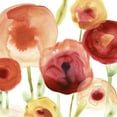 thumbnail image 2 of Vess, June Erica 26x26 Black Ornate Wood Framed with Double Matting Museum Art Print Titled - Poppy Patch II, 2 of 4