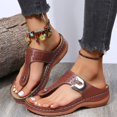 thumbnail image 1 of asdoklhq Womens Slide Slippers,Women's Fashion Solid Color Sandals Summer Flip Flops Thick Heel Slippers Hollow Casual Shoes, 1 of 9