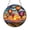 Acrylic 3.5 Inch, variant on Stained Glass Style Hot Air Balloon Suncatcher, Golden Desert Scene Hanging for Adventure Themed Home Decor