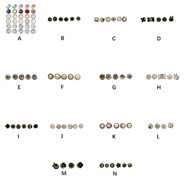 30 Pieces Shirt Sweater Shank Button Replacement Cufflink Badge Clothes Coat Metal Buttons Brooch Pin Cufflink Badge Sewing Accessories Colorful