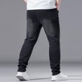 thumbnail image 7 of Dvprdro Mens Denim Sweatpants Elastic Waist Open Bottom Drawstring Sweat Pants Casual Athletic Trousers Washed Joggers with Pocket, 7 of 7