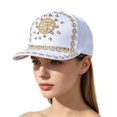 thumbnail image 7 of Hsqqdc Studded Baseball Cap with Spider Chain Rhinestone Hip Hop Hat, 7 of 7