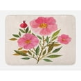 thumbnail image 1 of Vintage Botany Bath Mat, Watercolor Painting of a Budding Flower and Leaves on Branch, Plush Bathroom Decor Mat with Non Slip Backing, 29.5" X 17.5", Multicolor, by Ambesonne, 1 of 2