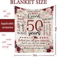thumbnail image 5 of DAJU 50th Birthday Gifts for Women Blanket 50th Birthday Decorations Woman 50th Birthday Gift Ideas Gifts for 50 Year Old Women 1973 Birthday Gifts for Women Throw Blanket(50*60inch), 5 of 6