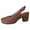 A Brown, variant on Womens Pumps Breathable Closed Toe Wedge Low Heel Shoes Trendy Solid Casual Work Footwear