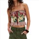 thumbnail image 2 of Tops de Tubo con Estampado Floral de Verano para Mujer, Top Babydoll Fluido de Moda Y2K 2025, Tops Peplum para Salir. Amarillo S, 2 of 8
