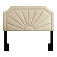 thumbnail image 2 of Pleated Upholstered King Headboard in Cream, 2 of 3