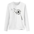 thumbnail image 3 of Womens Fall Plus Size Pullover Tops Long Sleeve Crewneck Dressy Casual Loose Tunic Blouses Printed Comfy Tshirts, 3 of 3