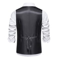thumbnail image 5 of Sleeveless Shirts For Men Qiggri Men Fashion Retro Have Pockets Double-Breasted V-Neck Vest Tops Blouse Suit Vest For Men, 5 of 9