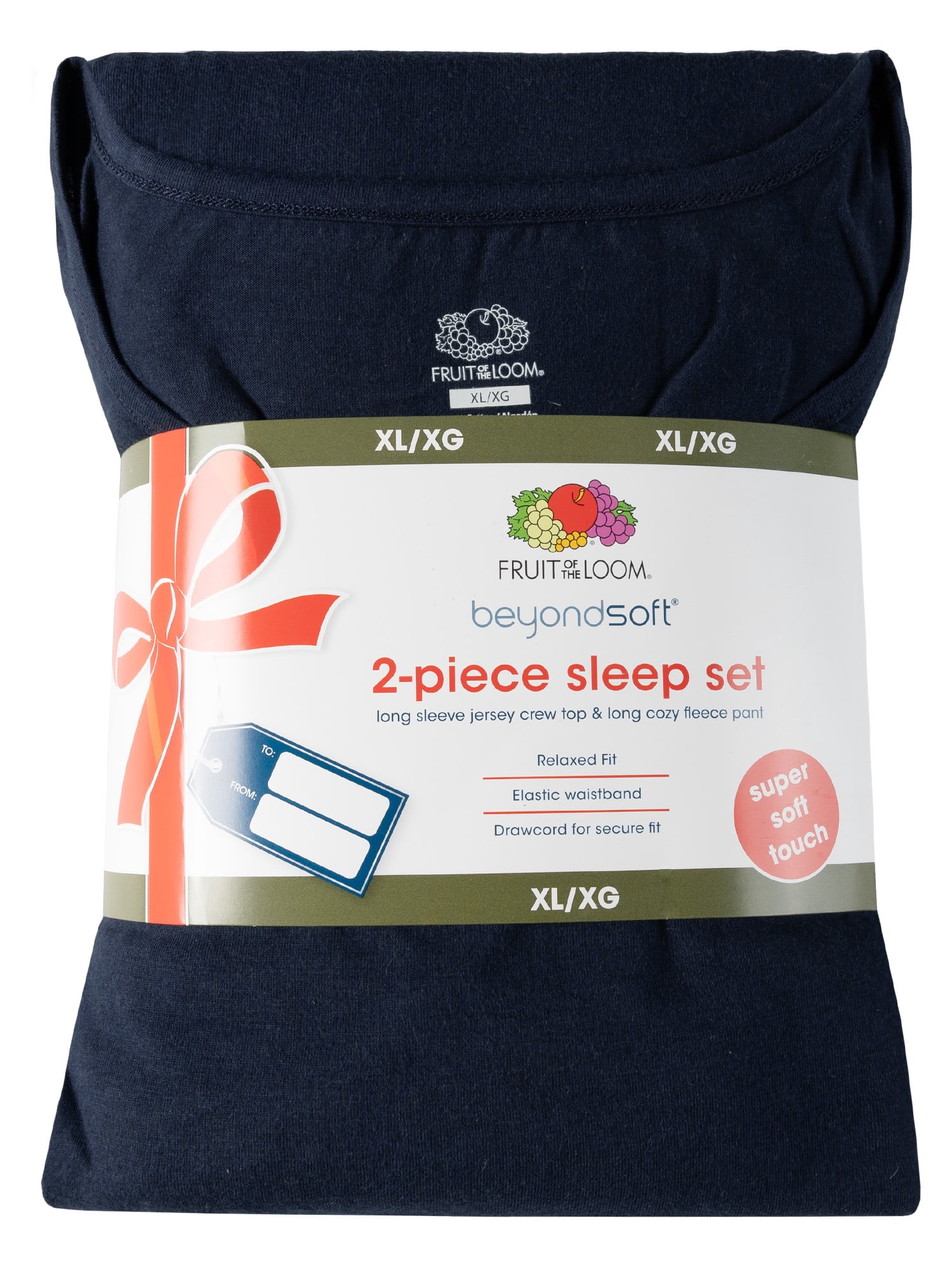 Fruit of the Loom Women's Beyond Soft Long Sleeve Top & Fleece Bottom Pajama Set, Sizes S-4X