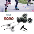 thumbnail image 1 of Aleación Skateboard camión 7 pulgadas ABEC-11 rodamiento Longboard Skate Board rueda llave reparación ensamblaje multiherramientas ensamblar Plata Claro Negro, 1 of 8