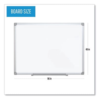 MasterVision Earth Silver Easy Clean Dry Erase Boards 48 x 96 White Aluminum Frame MA2100790