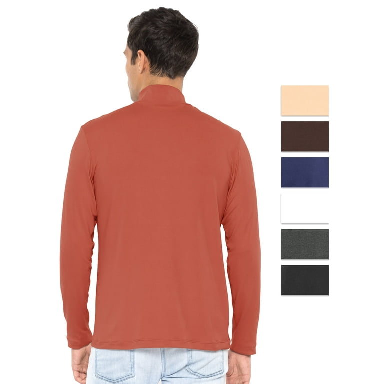 Men's Oh So Soft Luxe Mock Neck Turtleneck Long Sleeve Shirt – Stretch Is  Comfort