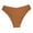 Brown, variant on Women's Seamless Cheeky No Show Underwear Soft Ribbed Invisible Panties Wave Edge Briefs Beige M