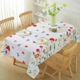 thumbnail image 2 of Spring Summer Table Cloth 60x84 Inch,Floral Butterfly Stain Resistant Fabric Tablecloth,Red Blue Flower Spill Proof Wrinkle Free Polyester Table Cover for Outdoor Picnic Dinning, 2 of 6