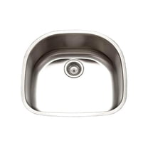 Houzer STS-1400-5 24 in. Eston Undermount Single D Bowl Kitchen Sink, Stainless Steel - Pack of 5