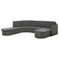thumbnail image 1 of vidaXL 4 Piece Garden Lounge Set with Cushions Poly Rattan Grey, 1 of 4