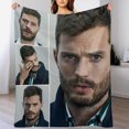 thumbnail image 5 of Cool #7 Jamie Dornan Blanket Ultra Soft Flannel Fleece Blanket Stylish Bedroom Living Room Sofa Warm Blanket All Season Use 40""*50"" （100 * 130cm）, Style-11, 5 of 6