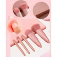 thumbnail image 3 of Juego de brochas de maquillaje de tamaño de viaje, mini brochas de maquillaje, kit de brochas cosméticas de función completa pequeña, 5 piezas (mini rosa), 3 of 5