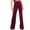 Purple, variant on Womens Casual Pants High Waist Tummy Control Trousers Elastic Waist Long Pant Straight Leg Loose Yoga Pant Solid Legging