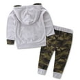 thumbnail image 2 of Infant Baby Boy Camouflage Hoodie Top and Pants Outfit (100/ 12-18 Months), 2 of 3