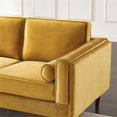 thumbnail image 4 of Hudson 88" Mid Century Velvet Sofa Couch, Modern Pillow Back 3 Seater Sofa with 2 Bolster Pillows, Living Room Bedroom Apartment Dorm Office, in Gold, 4 of 7