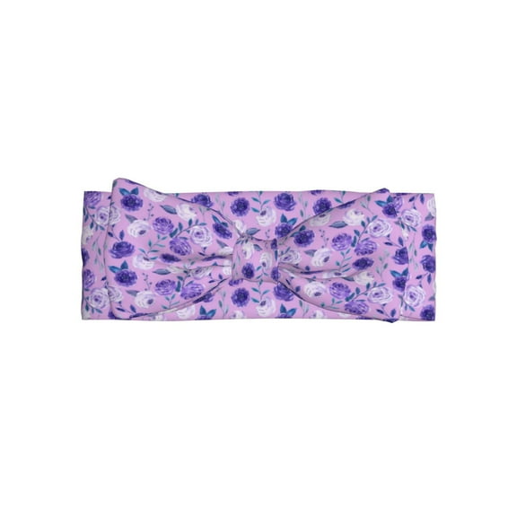 Balery Violet Pattern Baby Headbands Hairbands Hair Bow Elastics for Baby Girls Newborn Infant Toddlers Kids