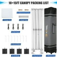 thumbnail image 5 of SANOPY 10' x 15' Heavy Duty Pop up Canopy, Instant Commercial Tent for Party with White Upgraded Hexagonal Bracket, Portable Gazebo with 4 Sangbags, Roller Bag, White, 5 of 8