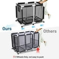 thumbnail image 4 of Yescom Extra Large Mesh Pool Storage Bin 267 Gallon Toys Holder 6 Wheels Rolling Cart Black, 4 of 10
