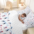 thumbnail image 4 of Castle Fairy Hockey Print Full Size Bedding Sets 7 Pieces, Sport Theme Full Size Bed in a Bag, Red Blue, 4 of 7